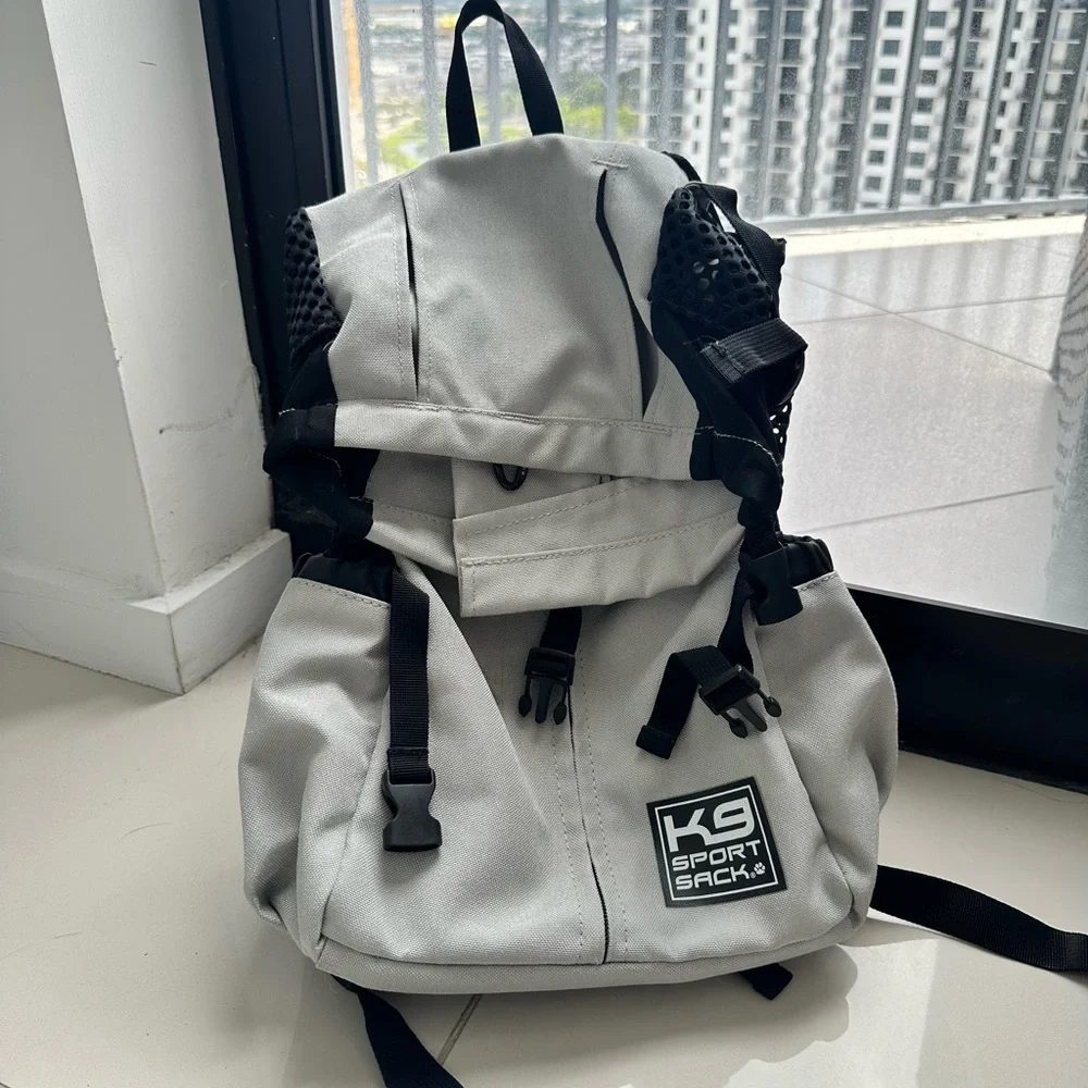 Pet Carrier Gray Backpack